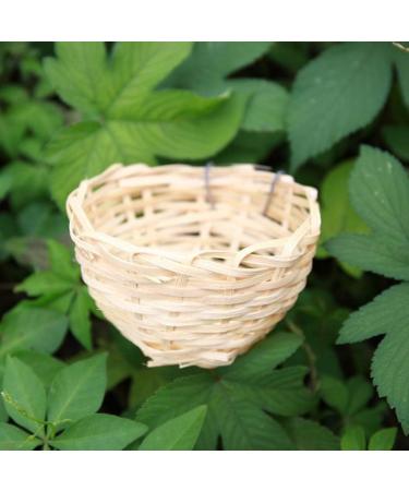FLAMEER 6pcs Bamboo Wicker Woven Canary Nest Pans Small Bird Nest Boxes Cage Hanging - Buy Online on GoSupps.com
