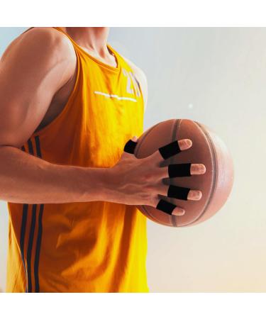 Decproch Finger Protection Bandages - 10 Elastic Bandages for Injury Relief | Arthritis & Sports Protection - Unisex Black - Buy Online on GoSupps.com