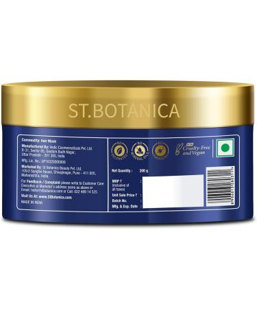 St.Botanica Moroccan Argan Hair Mask 200ml infused with Moroccan Argan Oil for Deeply Conditioning & Hydrating Dull & Dry Hair - Buy Online on GoSupps.com