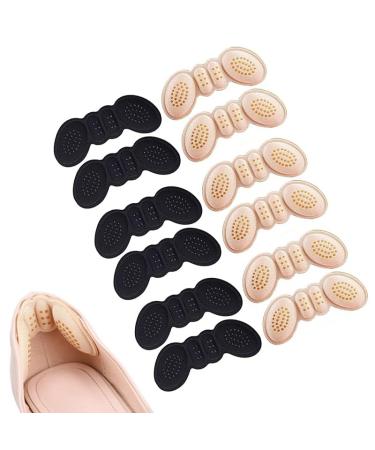 Heel Grips Liner for Shoe Too Big Men Women Heel Pads Inserts Grips Stop Heel Slip and Blister Filler Improved Shoe Fit and Comfort Heel Cushion for Loose Shoe (6 Pairs)