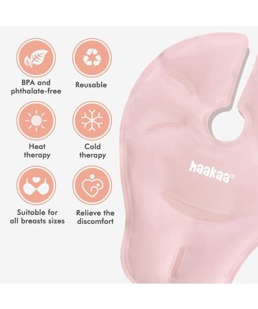 Haakaa Hot & Cold Reusable Breast Therapy Pads-2pk (Blush) for Breastfeeding - Improve Milk Flow, Relieve Engorgement, Mastitis & Plugged Ducts - Buy Online on GoSupps.com