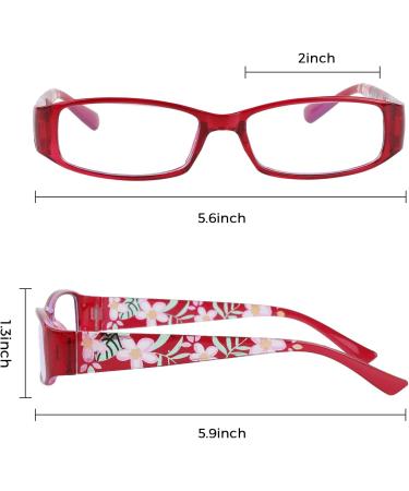 Lightweight Blue Light Blocking Reading Glasses for Women - 4 Pack 2.5x - Stylish Compact Eyeglasses for Computer Use - Buy Online on GoSupps.com
