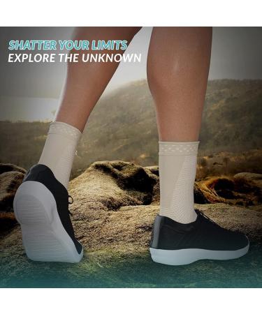 Modvel Foot & Ankle Brace Socks - Compression Sleeve for Sprained Ankle Tendonitis & Arthritis - Unisex Ankle Support for Sports & Recovery - Buy Online on GoSupps.com