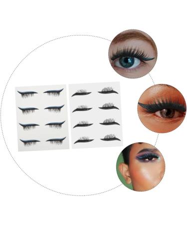 Housoutil 8 Pairs Glitter Eyeliner Stickers Eye Makeup Sticker Eyeliner Decal Strips Cosmetic Applique Strip 1 count (Pack of 1) As Shown - Buy Online on GoSupps.com