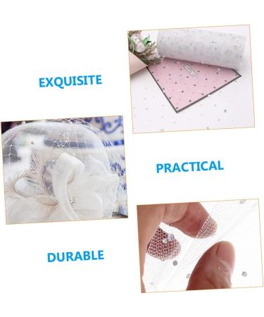 KALLORY 4 Rolls Mesh Roll Decor Gauze Tutu Fabric Tulle Spool Diy Clothes Supply Rhinestones Cloth Cap - Buy Online on GoSupps.com