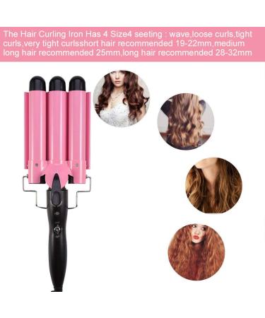 Buy ZJchao 32mm Hair Waver & Curling Wand - Fashionable Triple Pipe Hair Curler for DIY Beach Waves & Stylish Curls - Buy Online on GoSupps.com