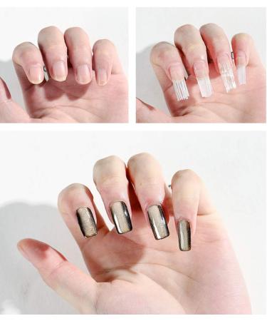 Nails Fiberglass for Quick Nail Art Extension False Nails Tips Forms Salon Tool Equipment 5.5 CM White Set of 20 - Buy Online on GoSupps.com