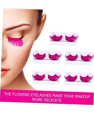 SUBOFAN ABOOFAN Makeup Mascara 15 Pairs Halloween Extra Long Eyelash Mascara Purple Lashes Paper Cutting s Halloween Costume s s Fiber Rosy Prom Set False s - Buy Online on GoSupps.com