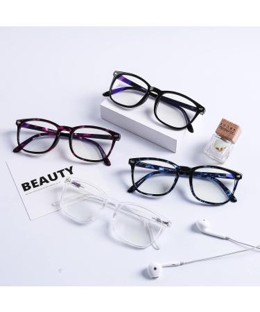 DOOViC Blue Light Filter Reading Glasses - Square Frame Large Lenses Prescription - 024 Blue Tortoiseshell 2.0x | Shop Internationally - Buy Online on GoSupps.com