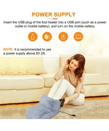 Buy Lyeiaa Electric Foot Warmer - Super Soft Heating Pad for Cozy Feet - Gray | Goodbye Cold Feet in Bed! - Buy Online on GoSupps.com