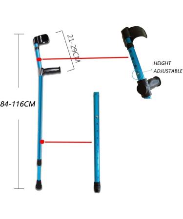 Cane Portable Forearm Crutch Elbow Crutches Foldable Ultralight Aluminum Assistance Double Adjustable with Comfy Handle Adjustable with Comfy Handle Folding Metal 1pcs (1pcs A) Selfless dedication - Buy Online on GoSupps.com