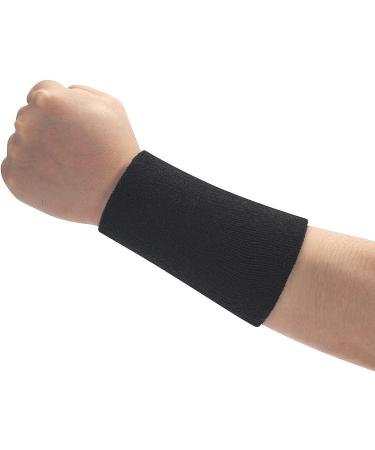 ONUPGO 6 Inch Wrist Sweatbands - Wrist Protection Sweat Bands Sport Wristbands for Basketball  Tennis  Football  Baseball (Pair) Black - Buy Online on GoSupps.com