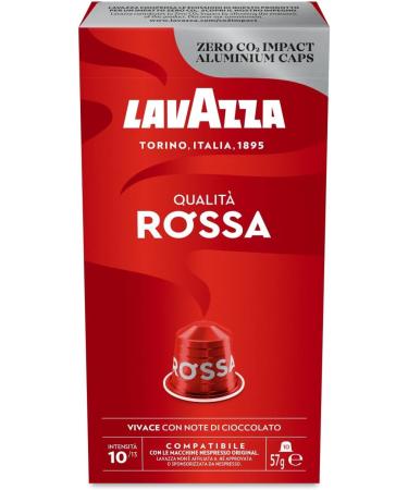 Nespresso Compatible Lavazza Qualita Rossa 10 Aluminium Coffee Capsules (4) - Buy Online on GoSupps.com