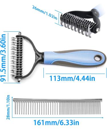 TOSCOS 2PCS Undercoat Rake For Dogs Cats Dematting Tool Pet Pro Grooming Tools Brush Dematting Comb For Cat Dog - Buy Online on GoSupps.com