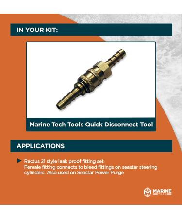 Marine Tech Tools Bleed Fitting - Seastar Hydraulic Steering Kit Quick Disconnect Tool - Buy Online on GoSupps.com