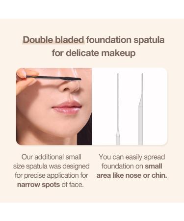 Professional Stainless Steel Foundation Spatula | Double Edged for Even Makeup Application | Includes Storage Pouch | Ships Internationally - Buy Online on GoSupps.com