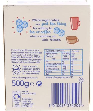 Silver Spoon White Sugar Cubes 500g - Premium Quality Sweetness for Your Beverages - Buy Online on GoSupps.com