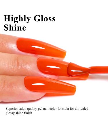 Imtiti Orange Gel Nail Polish 15ML Bright Orange Gel Polish Autumn Winter Gel Nail Polish Soak Off LED UV Nail Gel Polish DIY Nail Art Starter Manicure Salon Gel Nail Kit - Buy Online on GoSupps.com