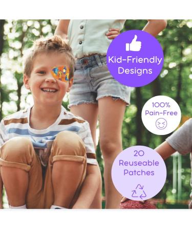 No-Ouch Hydrogel Eye Patches for Kids | Fun Superhero & Mermaid Designs | Medical Grade Adhesive Bandages for Amblyopia & Lazy Eye | Skin-Friendly & Reusable - Buy Online on GoSupps.com