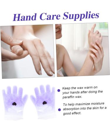 Ipetboom 1 Pair Lavender Hand Wax Set The Mitten Parrafin Wax for Hands Hand Wax Cover Exfoliating Gloves Hand Care Supplies Hand Care Gloves Non-woven Fabric Spa Hand - Buy Online on GoSupps.com