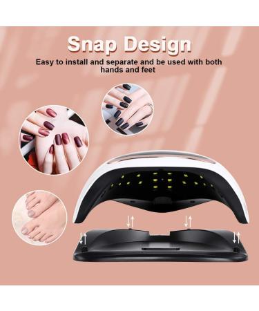 168W UV LED Nail Lamp 4 Timer Setting Professional Gel Dryer - Portable Handle Curing Lamp for Fingernail and Toenail - Auto Sensor, Fast Drying for Gel Polish - Buy Online on GoSupps.com