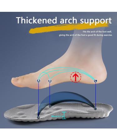 Buy 3 Pairs Cloudstride 4D Insoles for Men & Women - Super Soft U-Shape Memory Foam Breathable Shock Absorption Ankle Protection (11-12 Black) - International Shipping Available - Buy Online on GoSupps.com
