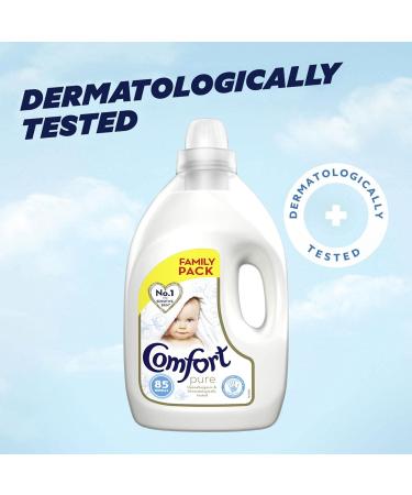 Comfort Dermatologically tested Pure suitable for the whole family's clothes Fabric Conditioner gentle next to sensitive skin 85 Wash - 101.44 Oz - Pack Of 3 - Buy Online on GoSupps.com