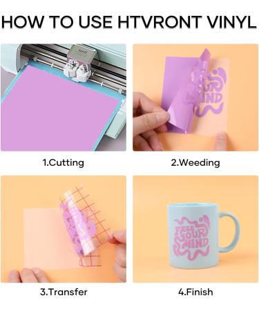 HTVRONT Permanent Adhesive Vinyl Sheets for Cricut Machine - 40 Pack 12x12 Bundle for Cups, Decals, Crafts - Buy Online on GoSupps.com