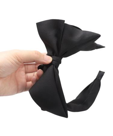 WantGor Women's Big Bow Headband in Black - Knotted Wide Turban Hair Hoop for Stylish Hair Accessories - Buy Online on GoSupps.com
