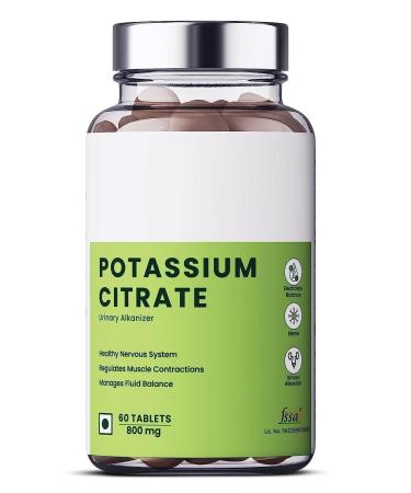 Potassium Citrate 800mg (60 Veg Tablets) 100% Herbal with NO Known Side Effects - by pharmacylife