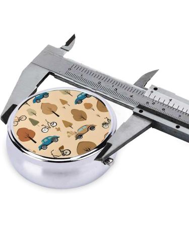 Car & Bicycle Printed Mini Round Pill Box | 3 Compartment Travel Organizer - Portable Pill Case for Home & Office - Buy Online on GoSupps.com