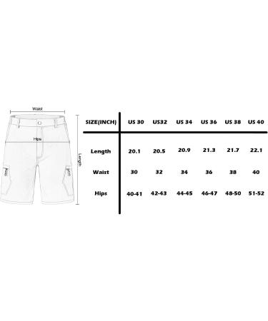 BASUDAM Men's Cargo Hiking Shorts - Quick Dry Stretch Work Shorts | 6 Pockets, Lightweight for Camping & Travel - Black 36 - Buy Online on GoSupps.com