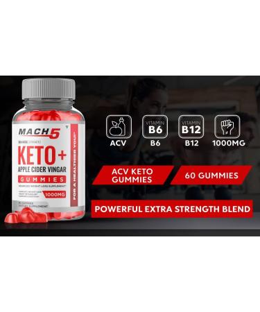2 Pack Mach 5 ACV Keto Gummies - Advanced Weight Loss Formula with Apple Cider Vinegar - 525MG - 120 Gummies - Buy Online on GoSupps.com