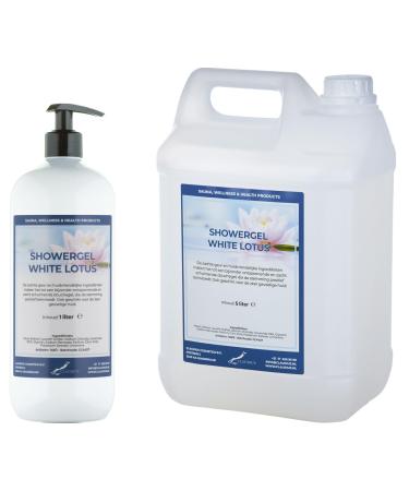 Claudius Showergel White Lotus 5 liter + 1 liter met pomp wit