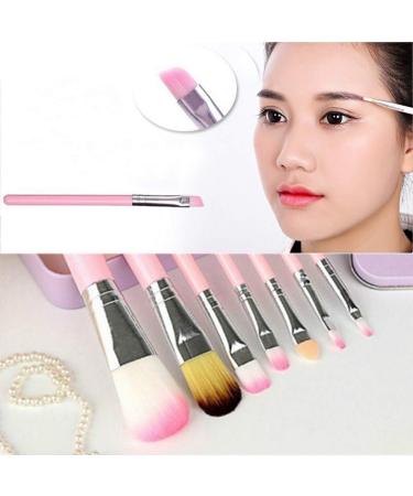 Children Makeup Brushes 7Pcs Makeup Brush Set Foundation Eyebrow Eyeliner Brush Cosmetic Concealer Brushes for Kids Girls Women trave - Black with case - Buy Online on GoSupps.com