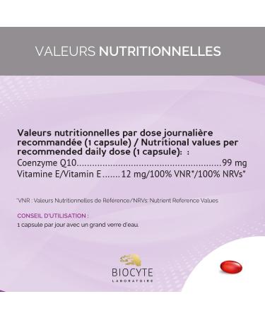 BIOCYTE Coenzyme Q10 Liposomal - Antioxidant Food Supplement - Coenzyme Q10 and Vitamin E - 40 Capsules - 40 Day Program - Buy Online on GoSupps.com