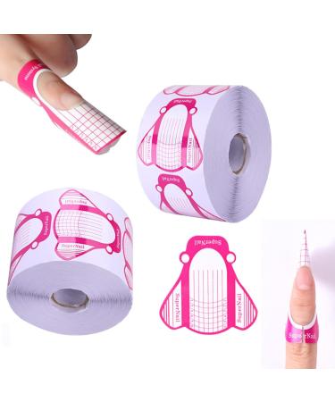 500 Self-Adhesive Nail Stencils for Gel Nails - Pink Modeling Templates for Women & Manicurists | International Shipping - Buy Online on GoSupps.com