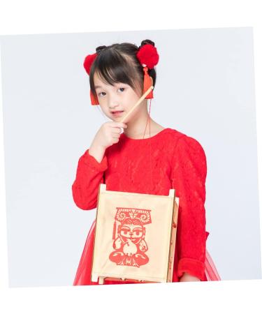 Beaupretty 3 Pairs Tassel Hair Ball Hair Clip Baby Tiara Chinese New Year Hairpins Kids Hair Clips for Girls Chinese Style Barrettes Child Artificial Fur Issue Card Red Princess - Buy Online on GoSupps.com