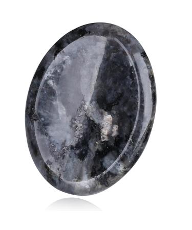XIANNVXI Labradorite Worry Stone Polished Thumb Stone Healing Stone Gemstone Meditation Accessories Reiki Crystal Oval Stone for Anxiety Stress Relief Relaxation I - Labradorite
