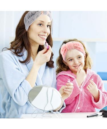 4 Pack Microfiber Towel Headbands for Women and Girls - Facial Makeup Spa Skincare Hairbands (Coffee, Flesh Pink, Grey, Bright Red) - Buy Online on GoSupps.com