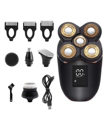 Head Shavers for Bald Men Multifunctional Electric Shaver Grooming Kit for Men 5 in 1 Waterproof Electric Razor Bald Head Shaver 4D Floating Hair Clipper