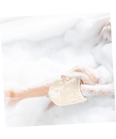 JEWEDECO 2pc Cotton Linen Bath Towel & Body Scrubber Set - Exfoliating Glove, Loofah Sponge, Shower Scrubber for Bathing - Buy Online on GoSupps.com