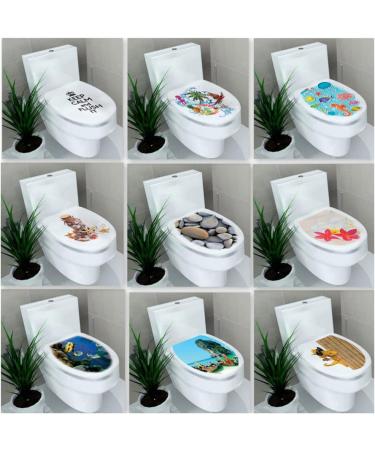 Cabilock Bathroom Toilet Lid Decals | Removable Wall Stickers for Art Decor | Decoration (909) - Buy Online on GoSupps.com