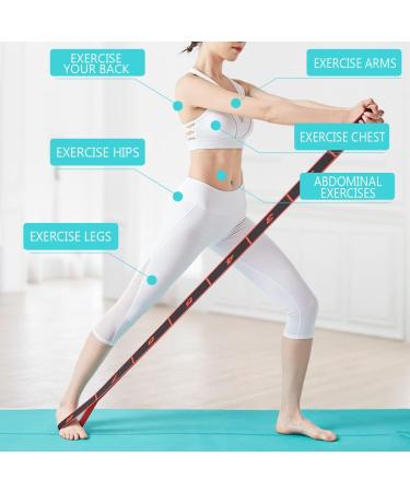 Yoga Elastic Bands Set - 2 Pieces Stretch Resistance Bands for Yoga, Pilates, Dance - Purple Yellow - Buy Online on GoSupps.com