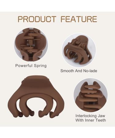 Unaone 12 Pack Small Octopus Hair Clips - 1.5 Inches Mini Matte Hair Claw Clips for Women & Girls - No-Slip Styling Accessories in Multi-colored - Thin Hair Friendly - Buy Online on GoSupps.com
