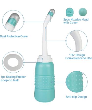 Topquafocus 12oz Perineal Bottle - Portable Travel Bidet for Postpartum Care | Essential After Birth Cleaning for Women - Blue - Buy Online on GoSupps.com