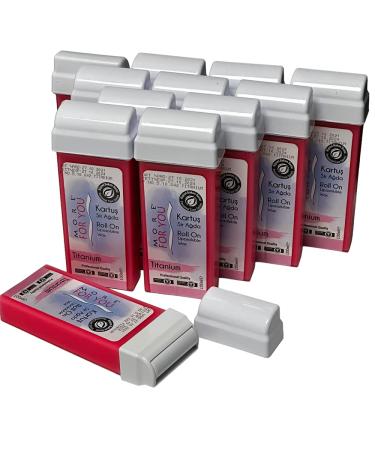 More for you waxing pad Titanium (pink) Warmwachtpatron - hair removal - depilatory wax with roll head roll -on liposoluba Wax 100ml (12 pieces)