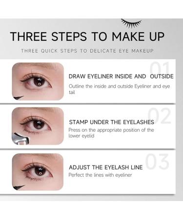 Lower Lash Stamp Bottom Lashes Stamp with Ink & Eyeliner Reusable Lower Eyelash Stamp Eyelash Stamp Double-ended Bottom EyeLashes Stencil Stamps Eyeliner Stamp Wingliner Stamp and Drag Eyeliner Black - Buy Online on GoSupps.com