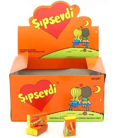 Love is Bubble Gum Orange and Ananas Flavoured Sugar Gum 1 Package 100 Pieces - Buy Online on GoSupps.com