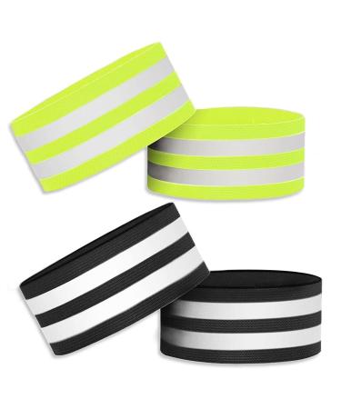 NVTRSD 4 pieces of reflectors Clothing Reflector band pants bracker Bicycle Pants clamp Reflector strap bike reflector tapes for outdoor jogging trouser clip bike hiking motorcycling or running - Buy Online on GoSupps.com